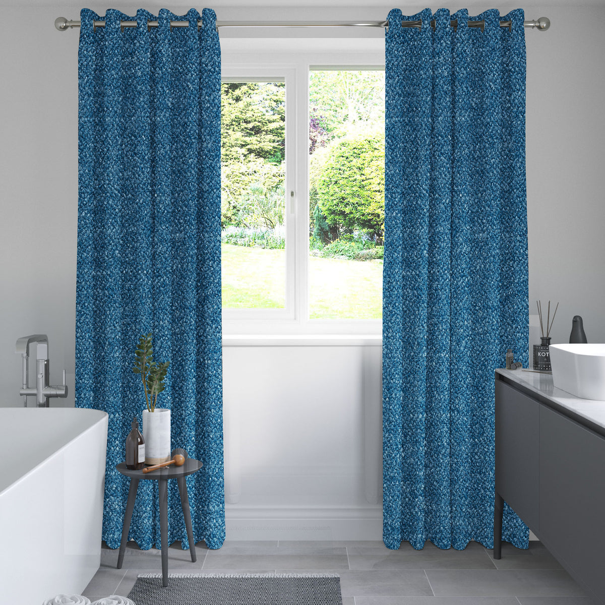 Buy Castleton Atlantic Blue Curtains