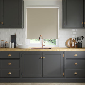Barcelona Beige Electric Roller Blinds: 1765mm x 1030mm Recess