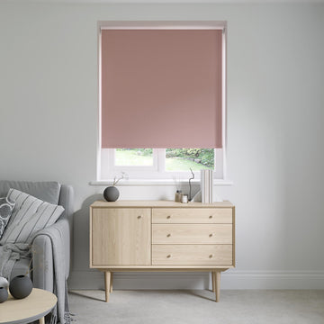 Libra Bossa Pink Roller Blinds: 1065mm x 1405mm Recess