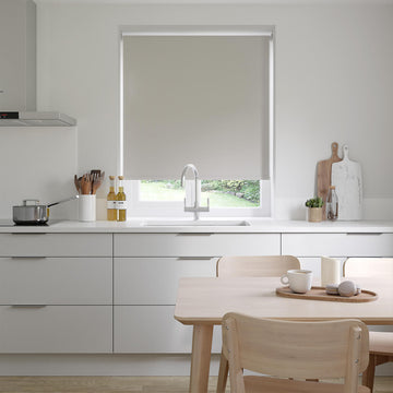 Barcelona Dove Cream Roller Blinds: 1260mm x 1350mm Recess