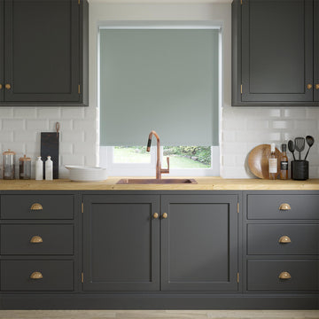 Barcelona Duck Egg Blue Roller Blinds: 2220mm x 1200mm Recess