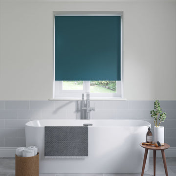 Libra Mambo Blue Roller Blinds: 1550mm x 1400mm Exact