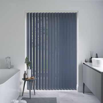 Barcelona Midnight Blue Vertical Blinds: 1380mm x 2055mm Recess