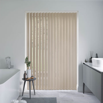 Barcelona Placid Beige Vertical Blinds: 1253mm x 1268mm Recess