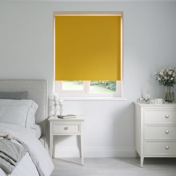 Barcelona Shine Yellow Roller Blinds: 1770mm x 1200mm Recess