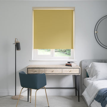 No Drill Libra Amalfi Yellow Roller Blinds