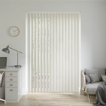 Barcelona Paper White Vertical Blinds