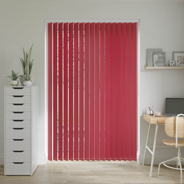 Barcelona Scarlett Red Vertical Blinds