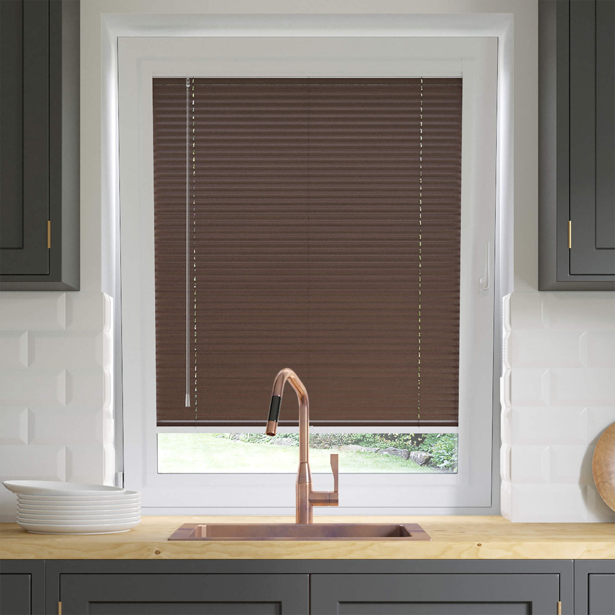 Buy Perfect Fit Mahogany Wood Effect Blinds 25mm Blinds4You